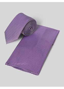 Krawat i poszetka z jedwabiu w zestawie ze sklepu Peek&Cloppenburg  w kategorii Krawaty - zdjęcie 170407060