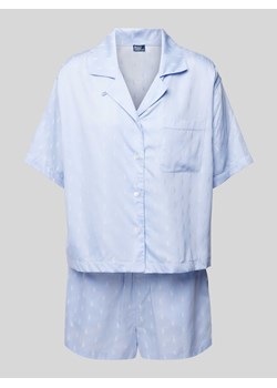 Piżama ze wzorem z logo na całej powierzchni ze sklepu Peek&Cloppenburg  w kategorii Piżamy damskie - zdjęcie 170407130
