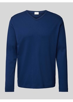 Bluzka z długim rękawem z dekoltem w serek ze sklepu Peek&Cloppenburg  w kategorii T-shirty męskie - zdjęcie 170407333