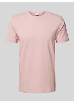 T-shirt z prążkowanym okrągłym dekoltem ze sklepu Peek&Cloppenburg  w kategorii T-shirty męskie - zdjęcie 170407851
