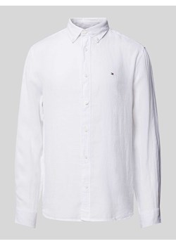 Koszula casualowa o kroju regular fit z lnu model ‘PIGMENT’ ze sklepu Peek&Cloppenburg  w kategorii Koszule męskie - zdjęcie 170408140