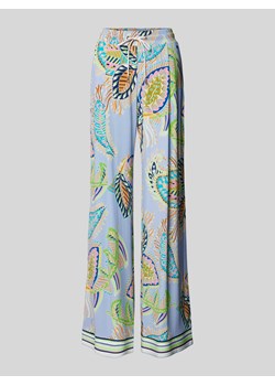 Spodnie materiałowe o luźnym kroju z nadrukiem na całej powierzchni ze sklepu Peek&Cloppenburg  w kategorii Spodnie damskie - zdjęcie 170408371