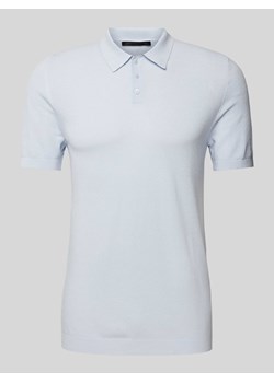 Koszulka polo o kroju slim fit z fakturowanym wzorem model ‘Triton’ ze sklepu Peek&Cloppenburg  w kategorii T-shirty męskie - zdjęcie 170408400