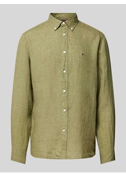 Koszula casualowa o kroju regular fit z lnu model ‘PIGMENT’ ze sklepu Peek&Cloppenburg  w kategorii Koszule męskie - zdjęcie 170408462