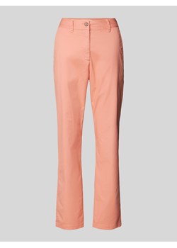 Chinosy o kroju slim fit w jednolitym kolorze ze sklepu Peek&Cloppenburg  w kategorii Spodnie damskie - zdjęcie 170408514