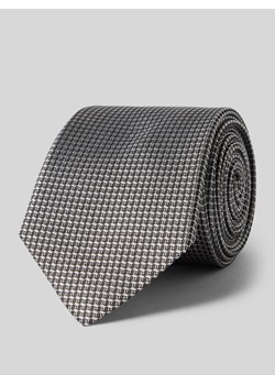 Krawat jedwabny z fakturowanym wzorem ze sklepu Peek&Cloppenburg  w kategorii Krawaty - zdjęcie 170408650