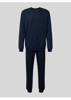 Piżama z kieszenią na piersi model ‘Comfort Essentials’ ze sklepu Peek&Cloppenburg  w kategorii Piżamy męskie - zdjęcie 170408813