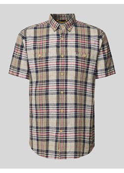 Koszula casualowa z mieszanki lnu i bawełny z kołnierzykiem typu button down ze sklepu Peek&Cloppenburg  w kategorii Koszule męskie - zdjęcie 170409002