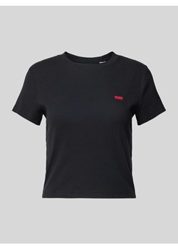 T-shirt z detalem z logo i okrągłym dekoltem ze sklepu Peek&Cloppenburg  w kategorii Bluzki damskie - zdjęcie 170409021