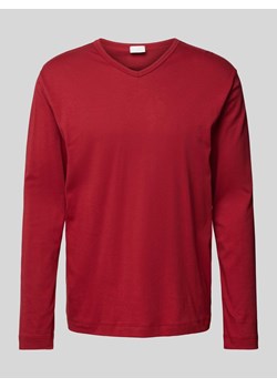 Bluzka z długim rękawem z dekoltem w serek ze sklepu Peek&Cloppenburg  w kategorii T-shirty męskie - zdjęcie 170409511