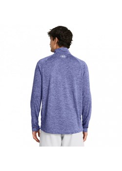 Męska bluza treningowa nierozpinana bez kaptura Under Armour UA Tech 2.0 1/2 Zip - fioletowa ze sklepu Sportstylestory.com w kategorii Bluzy męskie - zdjęcie 170410504