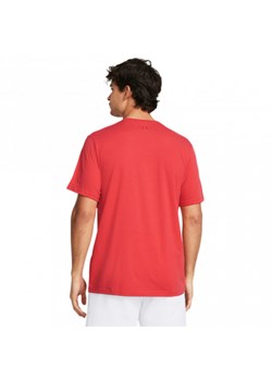 Męski t-shirt z nadrukiem Under Armour UA M Sportstyle LC SS - czerwony ze sklepu Sportstylestory.com w kategorii T-shirty męskie - zdjęcie 170410652
