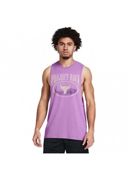 Męski top treningowy Under Armour Project Rock Balance Tank - fioletowy ze sklepu Sportstylestory.com w kategorii T-shirty męskie - zdjęcie 170410770