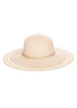 Różowy kapelusz z łańcuszkiem i ażurowym wzorem Eye For Fashion ze sklepu Eye For Fashion w kategorii Kapelusze damskie - zdjęcie 170411460