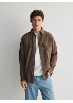 Reserved - Koszula comfort fit z modalu - brązowy ze sklepu Reserved w kategorii Koszule męskie - zdjęcie 170411792