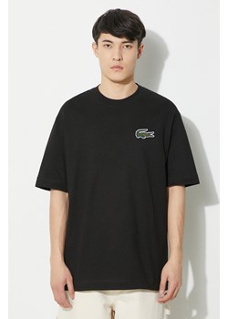 Lacoste t-shirt bawełniany kolor czarny z aplikacją ze sklepu ANSWEAR.com w kategorii T-shirty męskie - zdjęcie 170412771