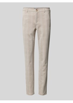 Spodnie materiałowe o kroju regular fit ze wzorem w kratę glencheck ze sklepu Peek&Cloppenburg  w kategorii Spodnie damskie - zdjęcie 170413303