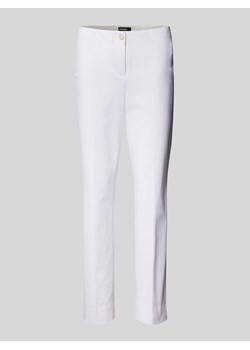 Spodnie o kroju slim fit z zapięciem na guzik model ‘SUMMER’ ze sklepu Peek&Cloppenburg  w kategorii Spodnie damskie - zdjęcie 170413434