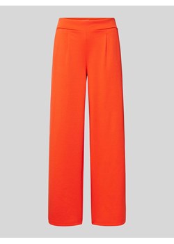 Spodnie materiałowe z szeroką nogawką i zakładkami w pasie model ‘KATE’ ze sklepu Peek&Cloppenburg  w kategorii Spodnie damskie - zdjęcie 170413491
