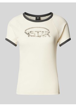 T-shirt z nadrukiem z logo model ‘Eyben’ ze sklepu Peek&Cloppenburg  w kategorii Bluzki damskie - zdjęcie 170413561