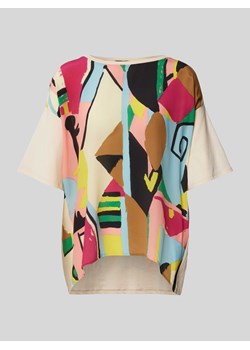 T-shirt z nadrukiem ze wzorem model ‘MALAGA’ ze sklepu Peek&Cloppenburg  w kategorii Bluzki damskie - zdjęcie 170413663