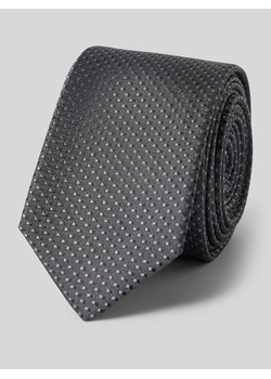 Krawat z jedwabiu ze wzorem na całej powierzchni (5 cm) ze sklepu Peek&Cloppenburg  w kategorii Krawaty - zdjęcie 170413874