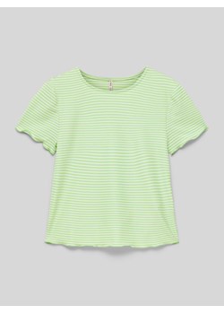 T-shirt ze wzorem w paski model ‘WILMA LIFE’ ze sklepu Peek&Cloppenburg  w kategorii Bluzki dziewczęce - zdjęcie 170414140