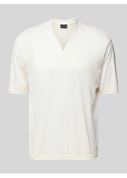 T-shirt z kołnierzem z lamówką ze sklepu Peek&Cloppenburg  w kategorii T-shirty męskie - zdjęcie 170414300