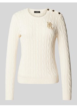 Sweter z dzianiny z wyhaftowanym logo model ‘MONTIVA’ ze sklepu Peek&Cloppenburg  w kategorii Swetry damskie - zdjęcie 170414312
