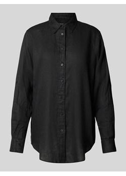Bluzka lniana z zaokrąglonym dołem model ‘KARRIE’ ze sklepu Peek&Cloppenburg  w kategorii Koszule damskie - zdjęcie 170414343