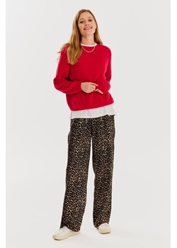 Szerokie spodnie Leopard XS ze sklepu NAOKO w kategorii Spodnie damskie - zdjęcie 170414801