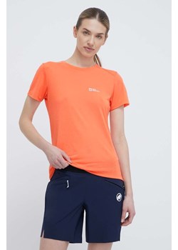 Jack Wolfskin t-shirt sportowy Vonnan kolor pomarańczowy 1810061 ze sklepu ANSWEAR.com w kategorii Bluzki damskie - zdjęcie 170415902