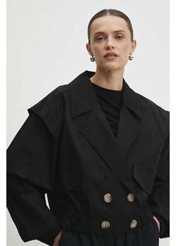 Answear Lab kurtka damska kolor czarny przejściowa oversize ze sklepu ANSWEAR.com w kategorii Kurtki damskie - zdjęcie 170415914