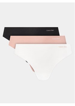 Calvin Klein Underwear Komplet 3 par stringów 000QD5219E Kolorowy ze sklepu MODIVO w kategorii Majtki damskie - zdjęcie 170424414