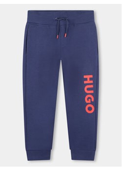 Hugo Spodnie dresowe G00042 S Granatowy Regular Fit ze sklepu MODIVO w kategorii Spodnie chłopięce - zdjęcie 170424553