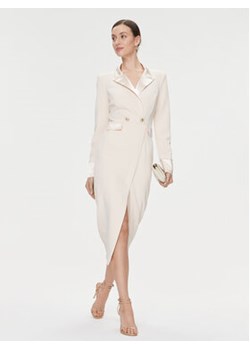 Babylon Sukienka elegancka E00777 Écru Regular Fit ze sklepu MODIVO w kategorii Kombinezony damskie - zdjęcie 170425163