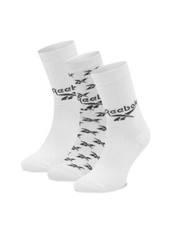 Reebok Zestaw 3 par wysokich skarpet unisex Cl Fo Crew Sock 3P GG6682 Biały ze sklepu MODIVO w kategorii Skarpetki damskie - zdjęcie 170425194