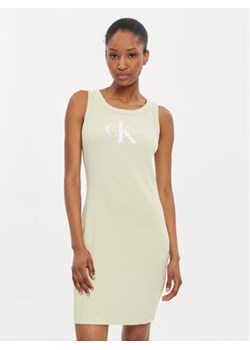 Calvin Klein Jeans Sukienka letnia Archival Monologo J20J223069 Zielony Slim Fit ze sklepu MODIVO w kategorii Sukienki - zdjęcie 170425304