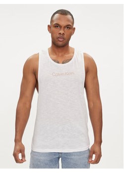 Calvin Klein Swimwear Tank top KM0KM01009 Biały Regular Fit ze sklepu MODIVO w kategorii T-shirty męskie - zdjęcie 170425440