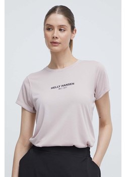 Helly Hansen t-shirt damski kolor różowy ze sklepu ANSWEAR.com w kategorii Bluzki damskie - zdjęcie 170427011