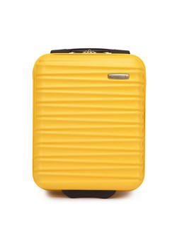 Walizka kabinowa z ABS-u z żebrowaniem żółta ze sklepu WITTCHEN w kategorii Walizki - zdjęcie 170427513