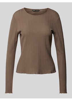 Bluzka z długim rękawem i ażurowym wzorem model ‘CARLOTTA’ ze sklepu Peek&Cloppenburg  w kategorii Bluzki damskie - zdjęcie 170428462