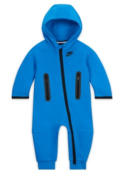 Pajacyk dla niemowląt Nike Sportswear Tech Fleece Hooded - Niebieski ze sklepu Nike poland w kategorii Pajacyki - zdjęcie 170429481
