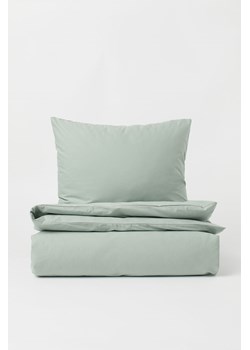 H & M - Komplet bawełnianej pościeli pojedynczej - Zielony ze sklepu H&M w kategorii Pościele - zdjęcie 170430101