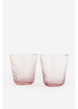 H & M - Szklanka 2-pak - Różowy ze sklepu H&M w kategorii Szklanki - zdjęcie 170430260