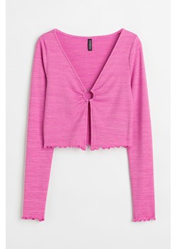 H & M - Top z dekoltem w serek - Różowy ze sklepu H&M w kategorii Bluzki damskie - zdjęcie 170430314
