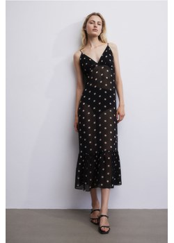 H & M - Sukienka z prześwitującego szyfonu - Czarny ze sklepu H&M w kategorii Sukienki - zdjęcie 170430352