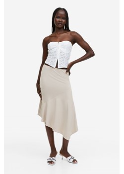 H & M - Asymetryczna spódnica z dżerseju - Brązowy ze sklepu H&M w kategorii Spódnice - zdjęcie 170430381