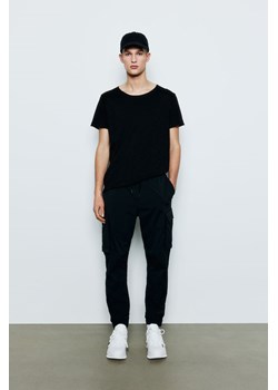 H & M - T-shirt ze zrolowanym brzegiem - Czarny ze sklepu H&M w kategorii T-shirty męskie - zdjęcie 170430390