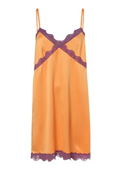 Marie Lund Damska koszula nocna Kobiety Satyna pomarańczowy jednolity ze sklepu vangraaf w kategorii Koszule nocne - zdjęcie 170433173